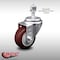 Service Caster 3.5 Inch SS Maroon Polyurethane Wheel Swivel 1/2 Inch Threaded Stem Caster SCC SCC-SSTS20S3514-PPUB-MRN-121315 - alternate 4